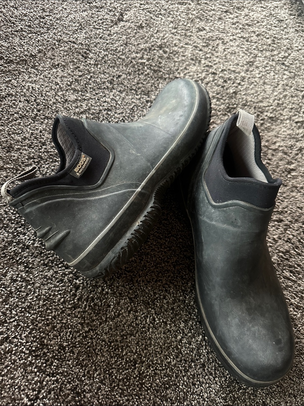Bogs Men's Black Chelsea-Style Rain Waterproof Ankle Boots Size 13 Fishing Work